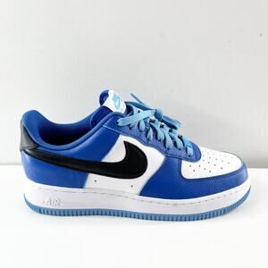 Nike Air Force 1 Low By You Lace Up Dunks Sneakers Blue White Black 9.5